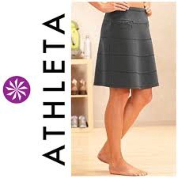 Athleta Strata Ponte Skirt Grey Gray Zippered Pockets Outdoor Sporty Size XXS Athleta Strata Ponte Skirt Grey Gray Zippered Pockets Outdoor Sporty Size XXS