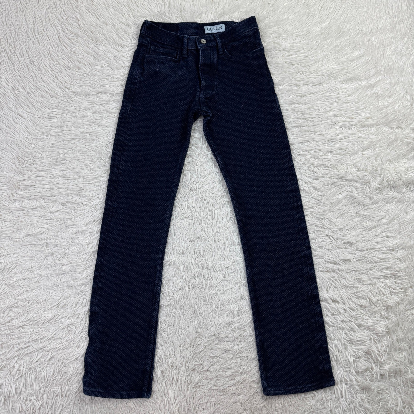 Gustin Pants Mens 31 Blue Monster Sashiko Dobby 5 Pocket Straight Leg 28x30
