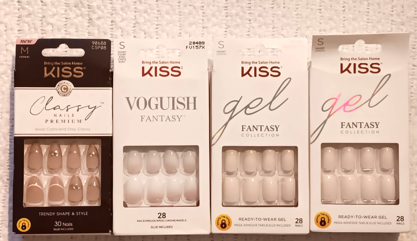 Kiss Press On Nails Lot Gel Voguish Fantasy Collection Classy Premium Short Med Kiss Press On Nails Lot Gel Voguish Fantasy Collection Classy Premium Short Med
