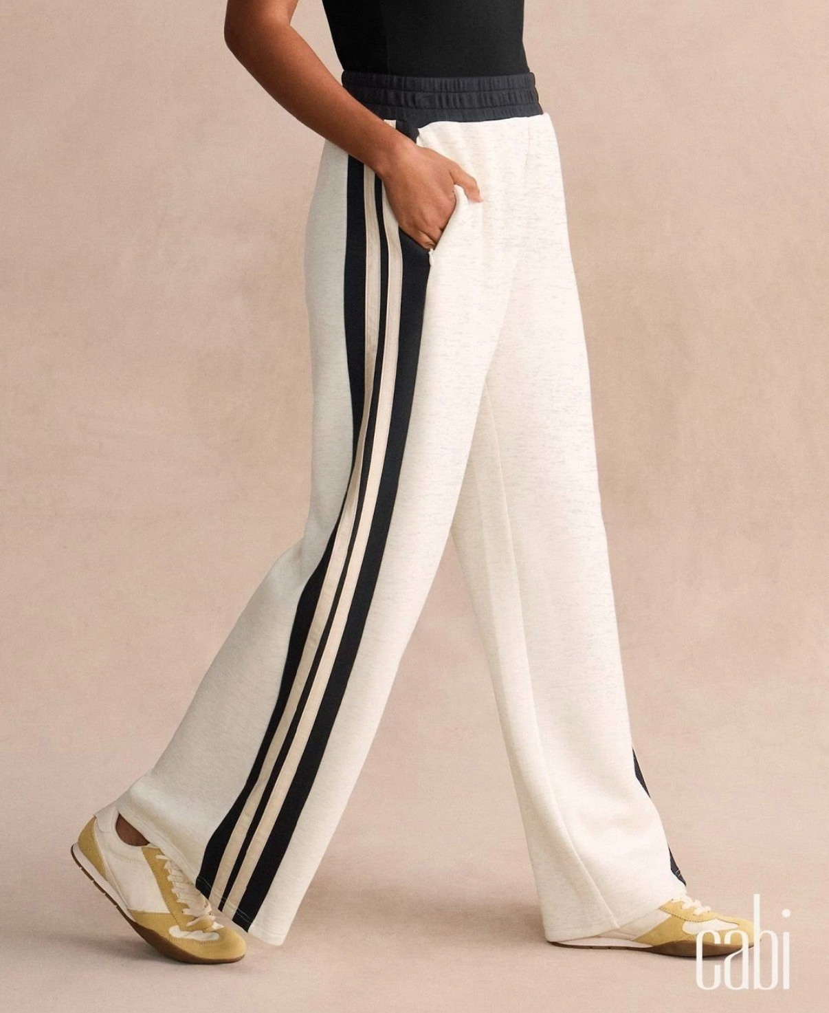 Cabi New NWT Track Pant #5001 Cream black XS - XL Was $139