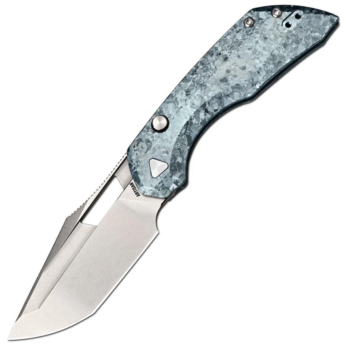 Artisan Mousebird Top Linerlock Crystal Titanium Folding S35VN Knife 1889GCBU