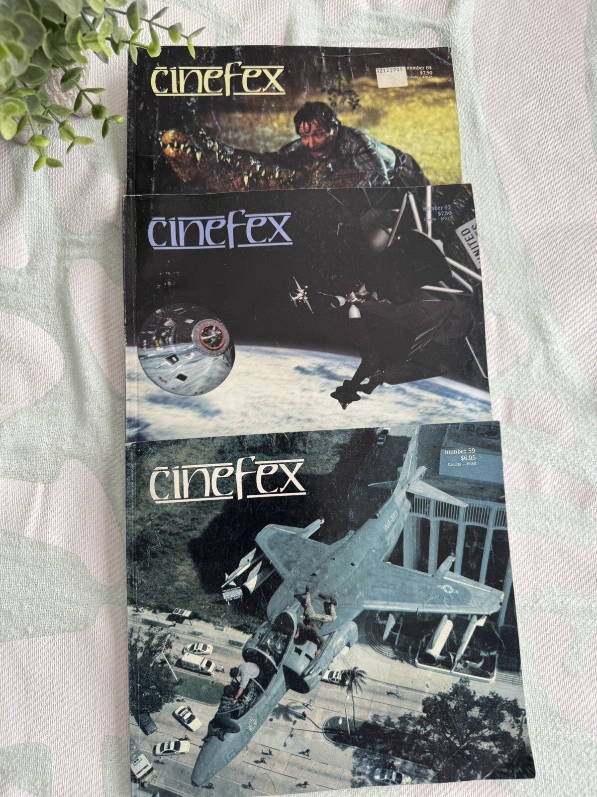 Vintage Cinefex Magazine Lot(3)-Issues 59,63,64-VFX True Lies,Apollo 13,Jumanji