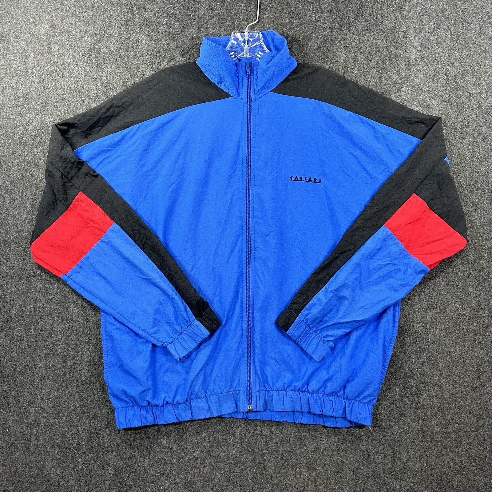 Vintage Ceasars Palace Windbreaker Mens Large Blue Las Vegas Jacket Full Zip 90s Vintage Ceasars Palace Windbreaker Mens Large Blue Las Vegas Jacket Full Zip 90s