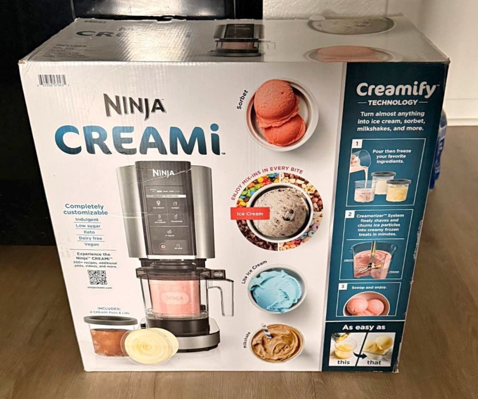 Ninja CREAMi NC300 5-in-1 Ice Cream Creamy Frozen Dessert Maker Brand NEW in Box Ninja CREAMi NC300 5-in-1 Ice Cream Creamy Frozen Dessert Maker Brand NEW in Box