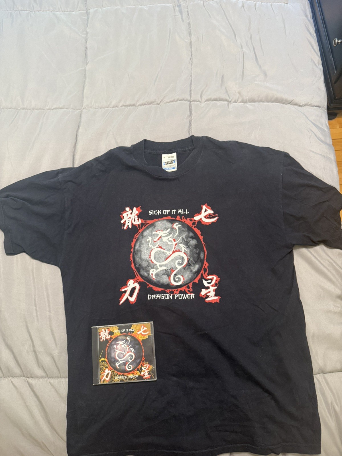 Rare Vintage Sick Of It All Shirt XL Hardcore Dragon Power 1997 With CD. Rare Vintage Sick Of It All Shirt XL Hardcore Dragon Power 1997 With CD.