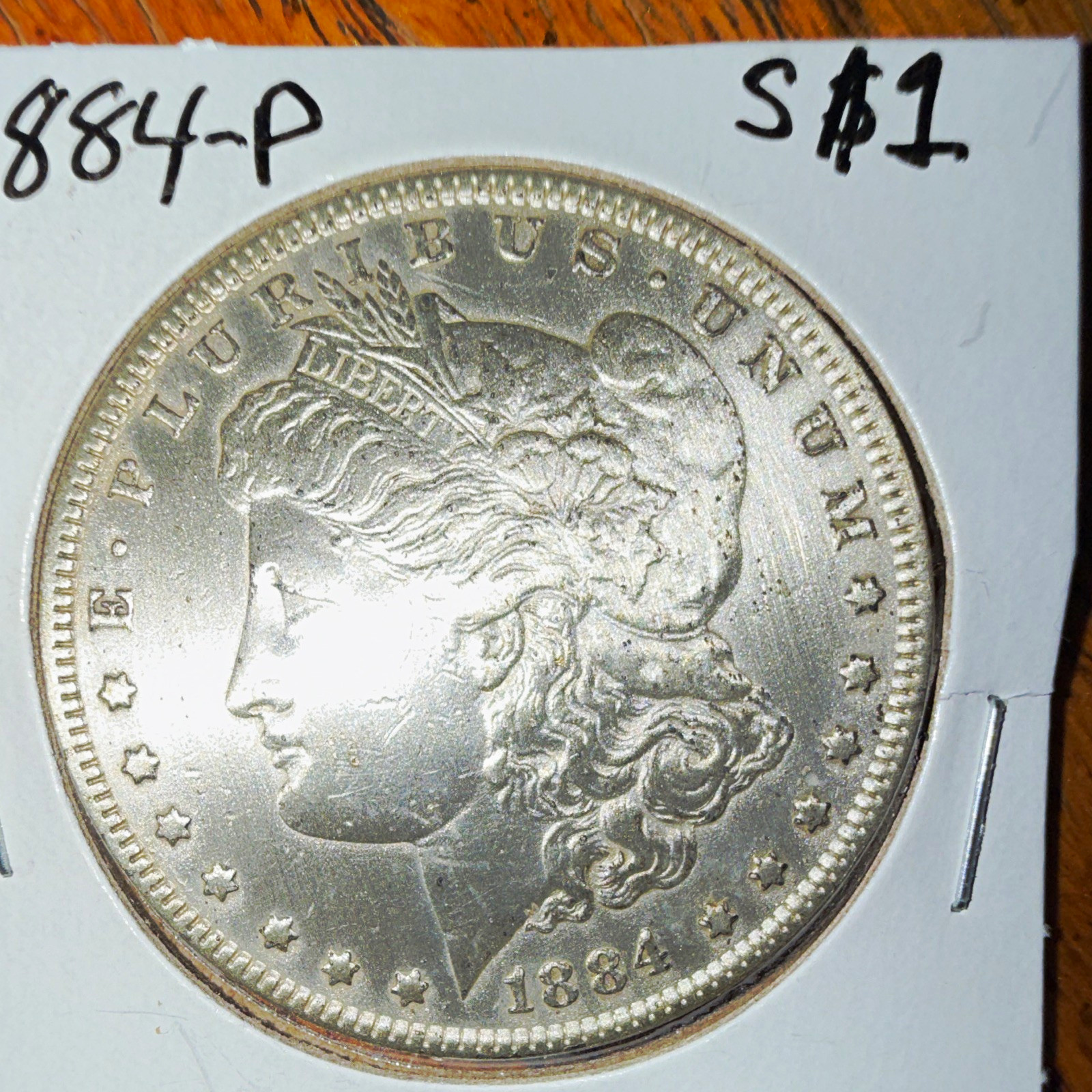 Morgan Silver Dollar 1884-P Philadelphia $1 90% Silver. Morgan Silver Dollar 1884-P Philadelphia $1 90% Silver.
