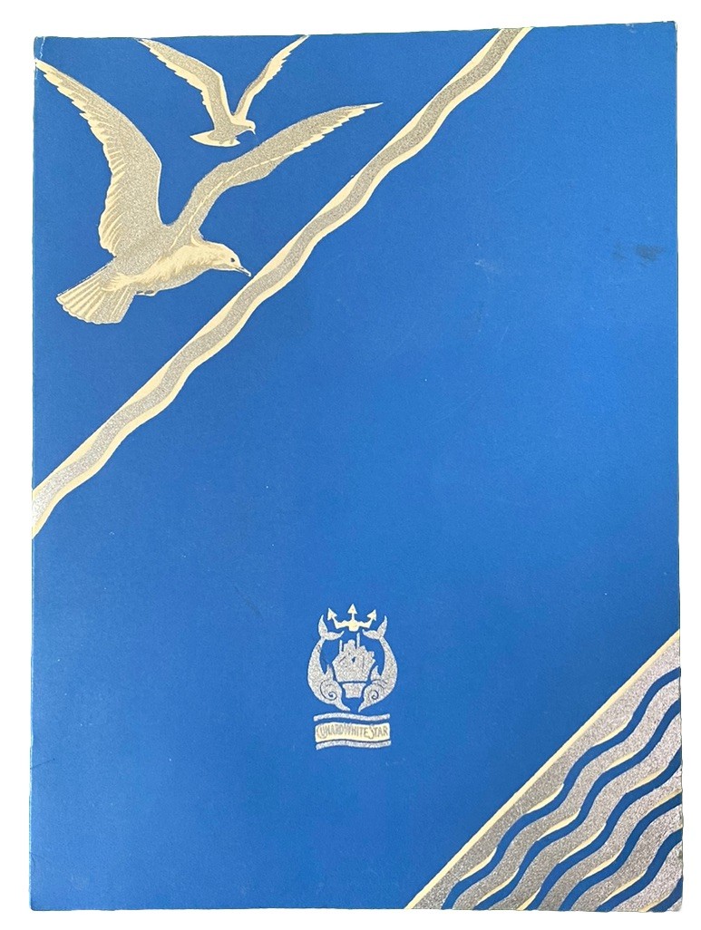 Cunard White Star Line RMS Queen Mary Antique 1930s Luncheon Menu Cunard White Star Line RMS Queen Mary Antique 1930s Luncheon Menu