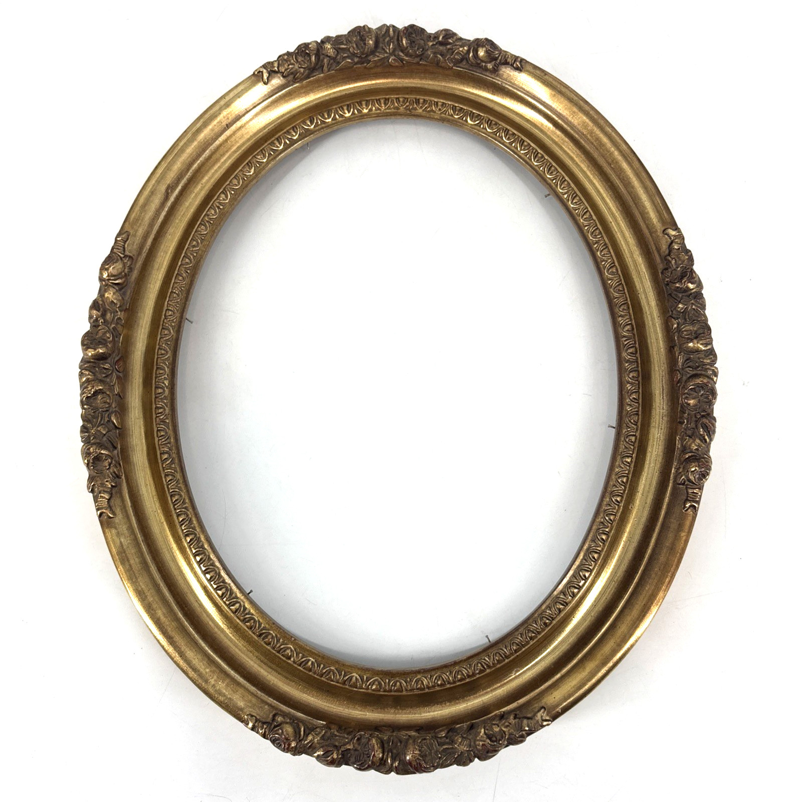 Vintage Ornate Gilt Wood Oval Frame Picture Rose Gold Made in Mexico 11”x14” Vintage Ornate Gilt Wood Oval Frame Picture Rose Gold Made in Mexico 11”x14”