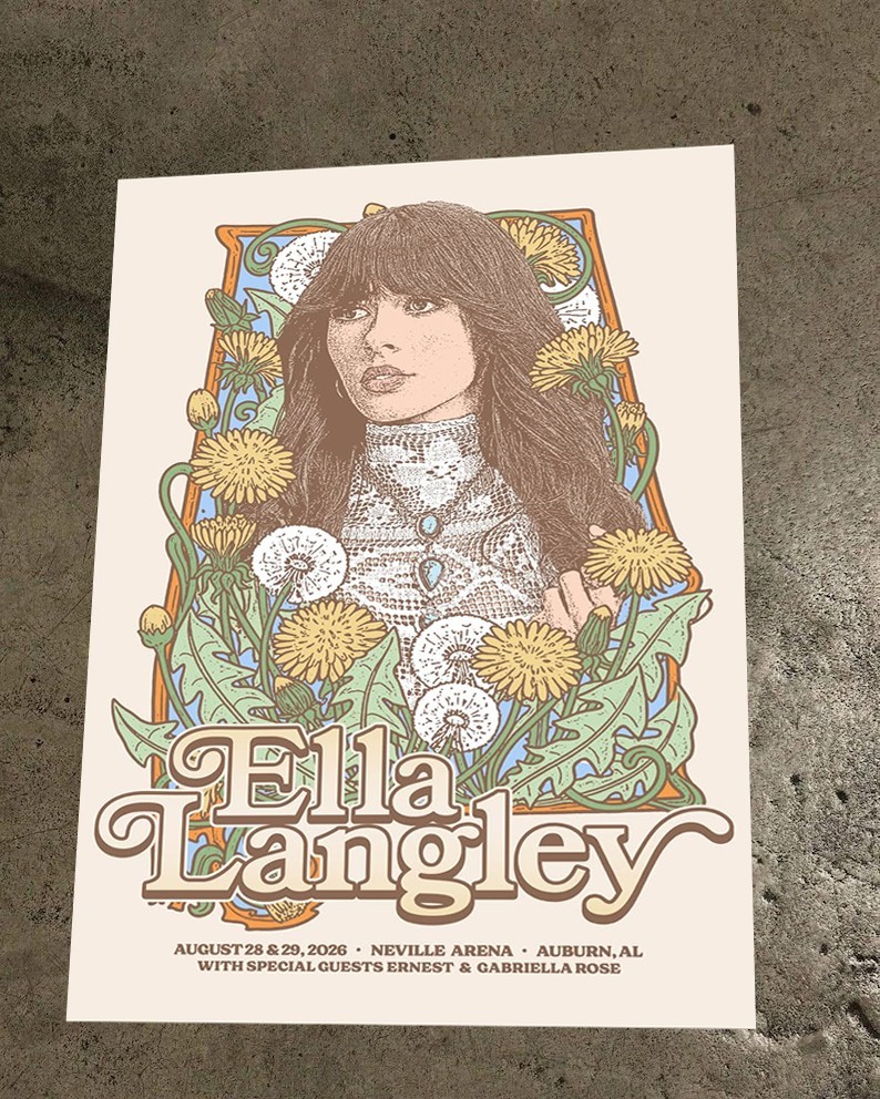 Ella Langley Auburn AL 2026 Event Poster Live At Neville Arena On August 28 29 2