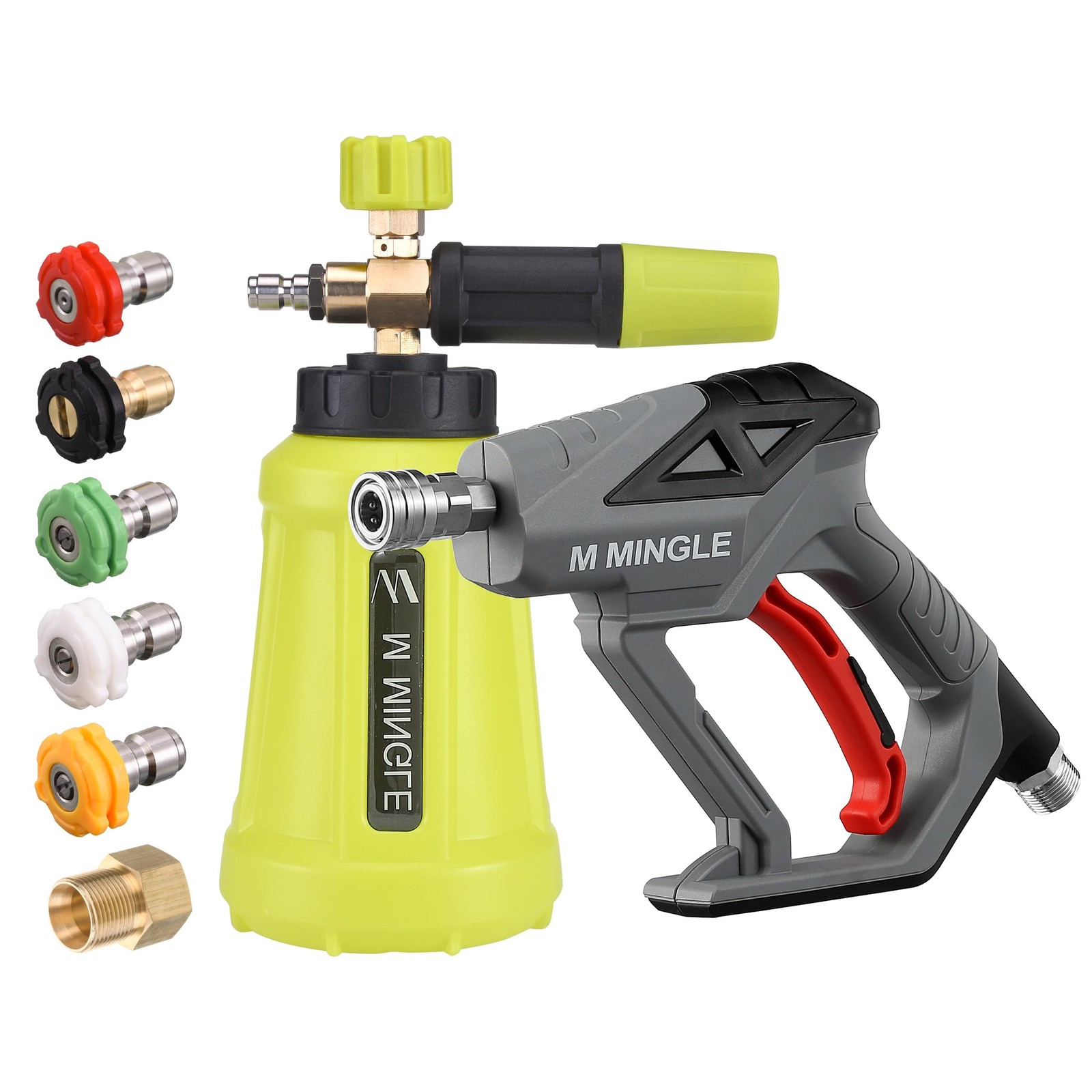 M MINGLE PW70 High Pressure Washer Gun Snow Foam Lance 4000 PSI 1 Liter M MINGLE PW70 High Pressure Washer Gun Snow Foam Lance 4000 PSI 1 Liter