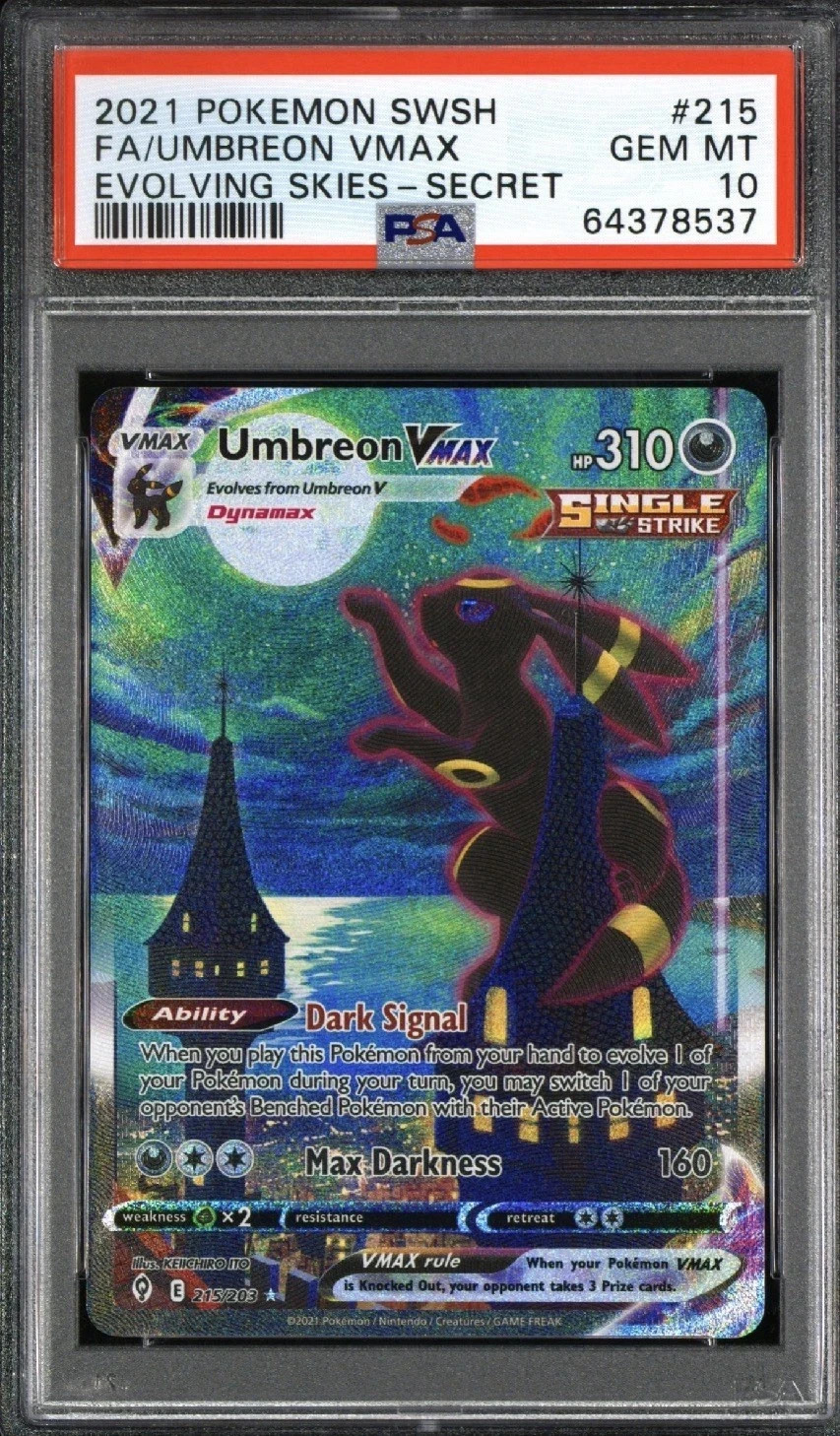 Umbreon VMAX PSA 10 Evolving Skies (PULL BUNDLE 6 CARDS) Umbreon VMAX PSA 10 Evolving Skies (PULL BUNDLE 6 CARDS)