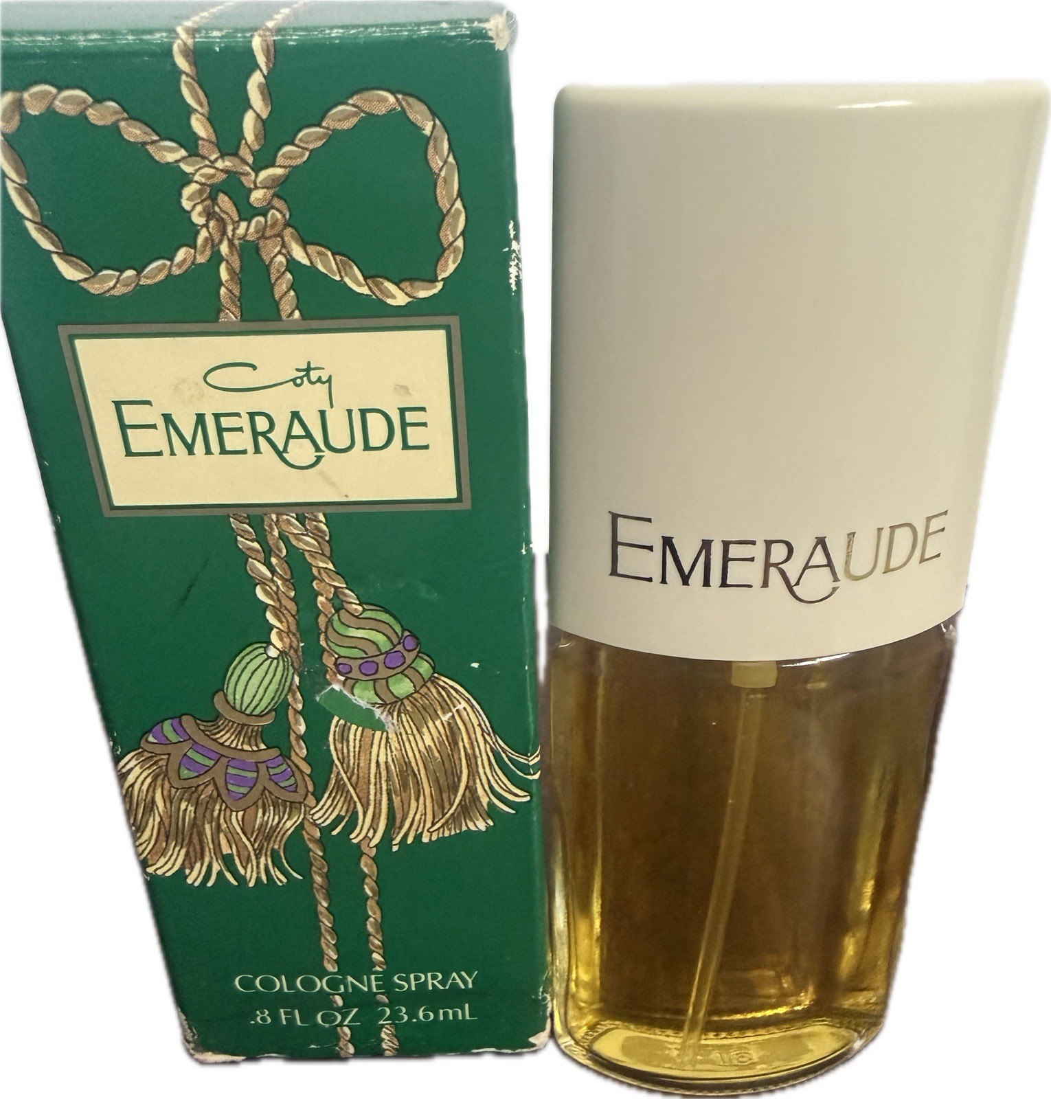 Rare Vintage Coty Emeraude Cologne Spray 0.8 Fl  oz /23.6 ml