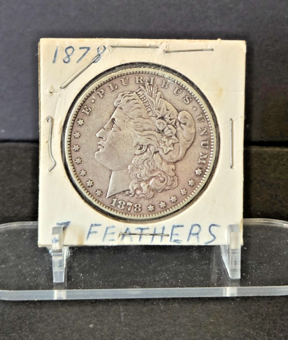 1878-P Morgan Silver Dollar 7 Tail Feathers-Philadelphia 1878-P Morgan Silver Dollar 7 Tail Feathers-Philadelphia