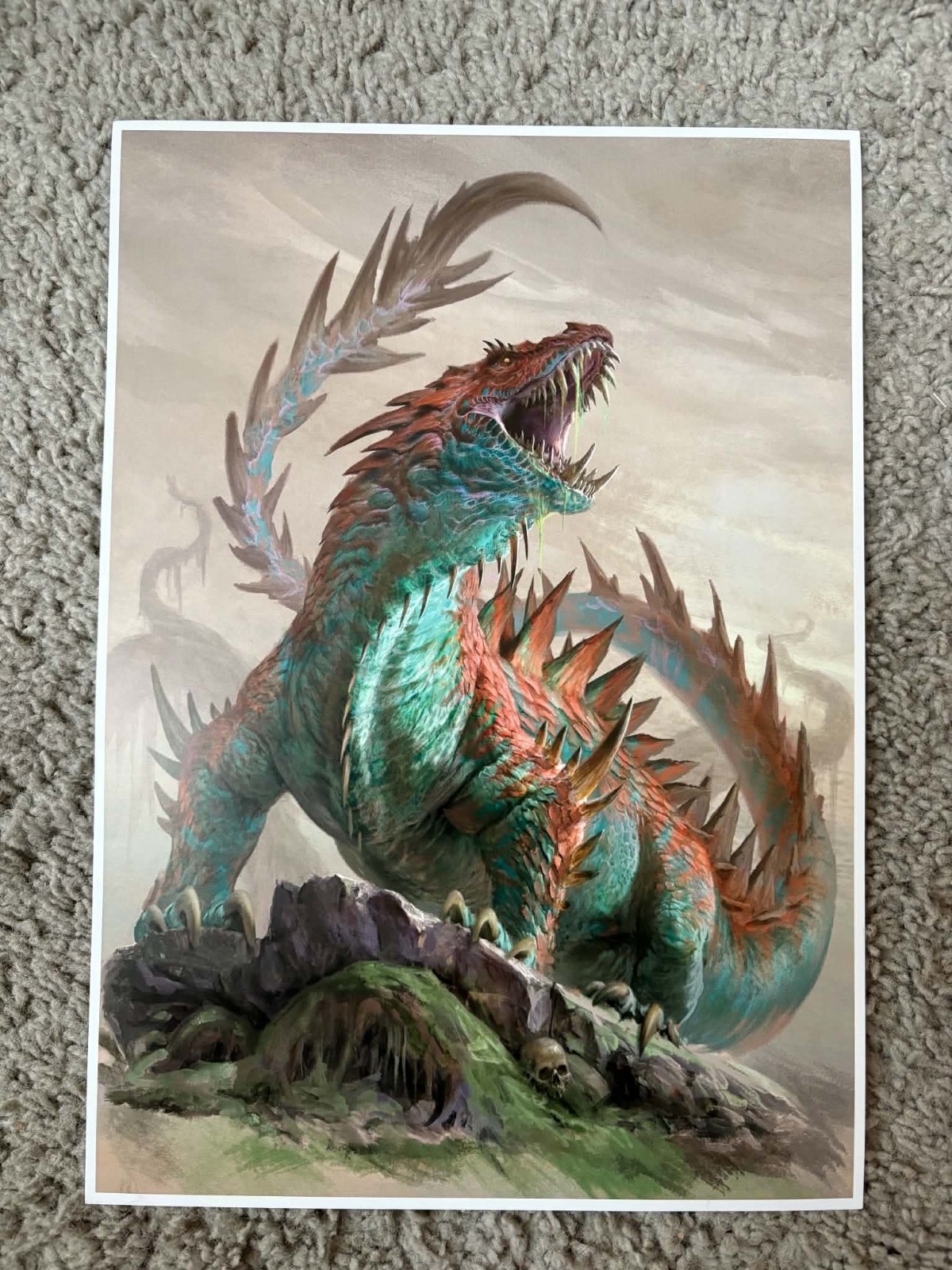 CONAN THE BOARD GAME: Red Nails D&D DRAGON ART Printed Lithography NEW