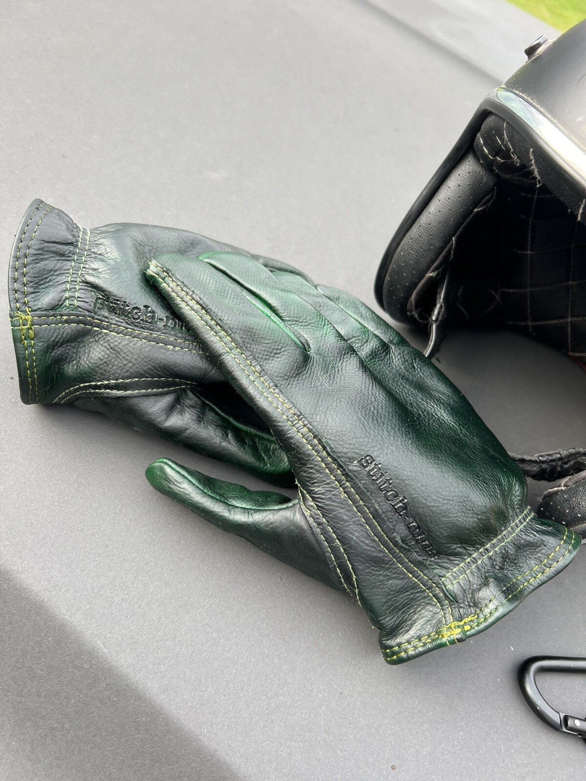 Stitch nine motorcycle gloves leather Distressed Cafe Chopper Bobber work -MED Stitch nine motorcycle gloves leather Distressed Cafe Chopper Bobber work -MED