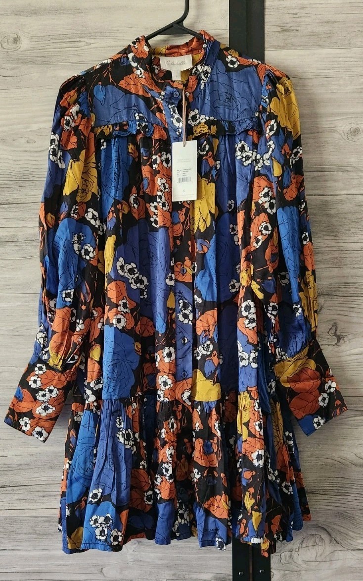 Anthropologie Cleobella Claire Sakura Floral Flowy Ruffled Mini Dress NWT 268