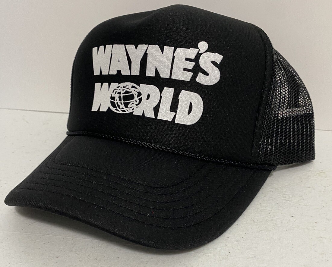 Vintage Wayne\'s World Movie Hat Trucker Hat snapback Black Movie Cap Summer Cap