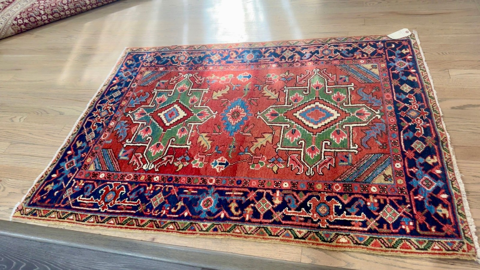 AUTHENTIC VANTAGE ANTIQUE HAND WOVEN  SERAPI RUG 3X5FT FROM Circa 1900