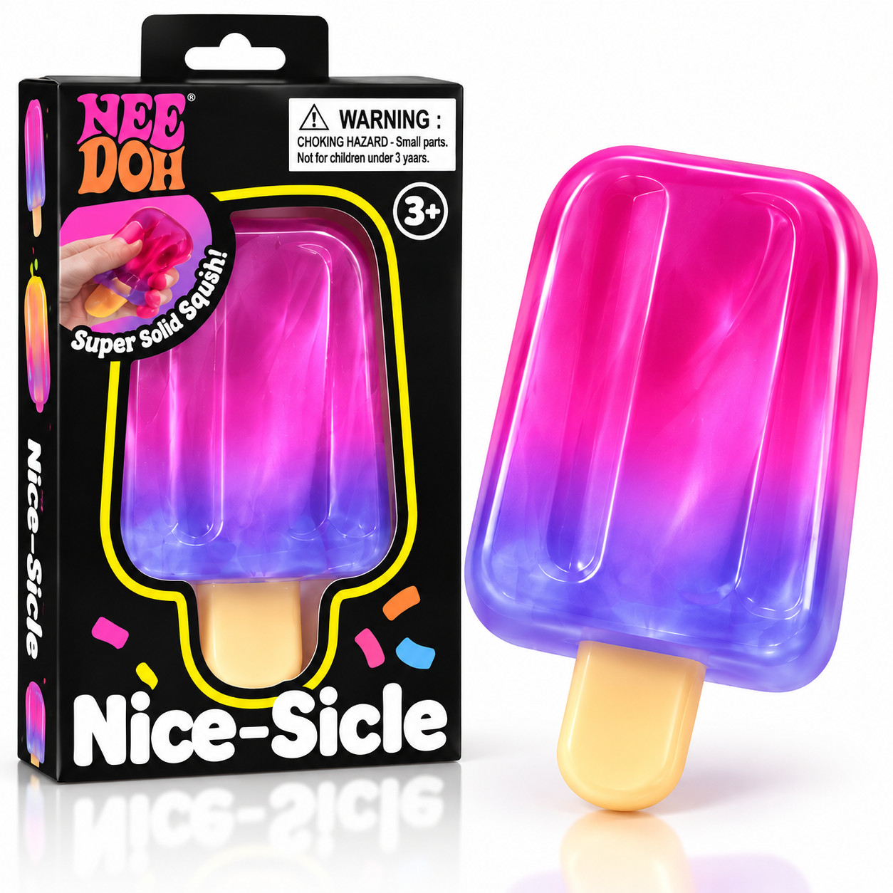 Needoh Nice-Sicle Popsicle Super Solid Squish Fidget Stress Relief Toy Authentic