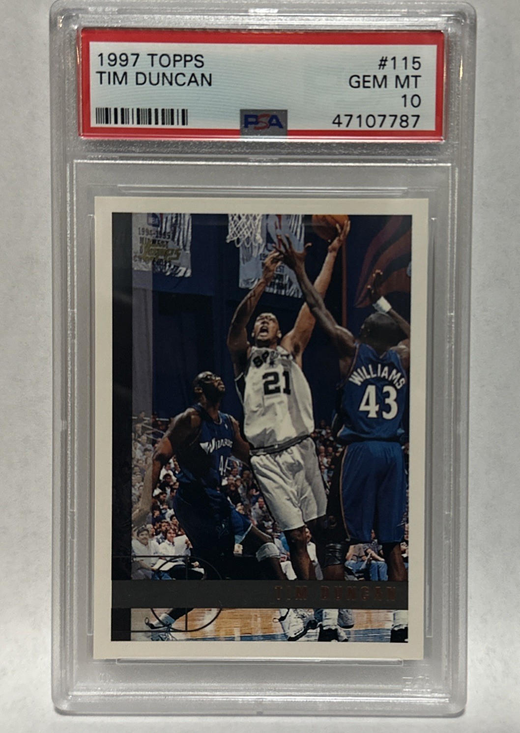 1997-98 Topps - Tim Duncan #115 (RC) 1997-98 Topps - Tim Duncan #115 (RC)