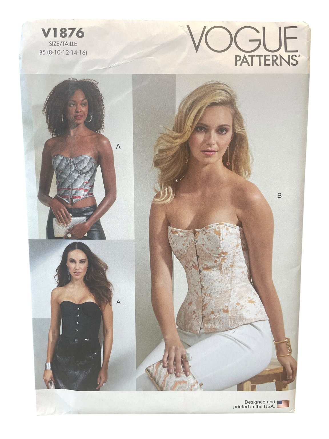Vogue Patterns V1876 Misses\' Corsets B5 (8-10-12-14-16) Designer Style