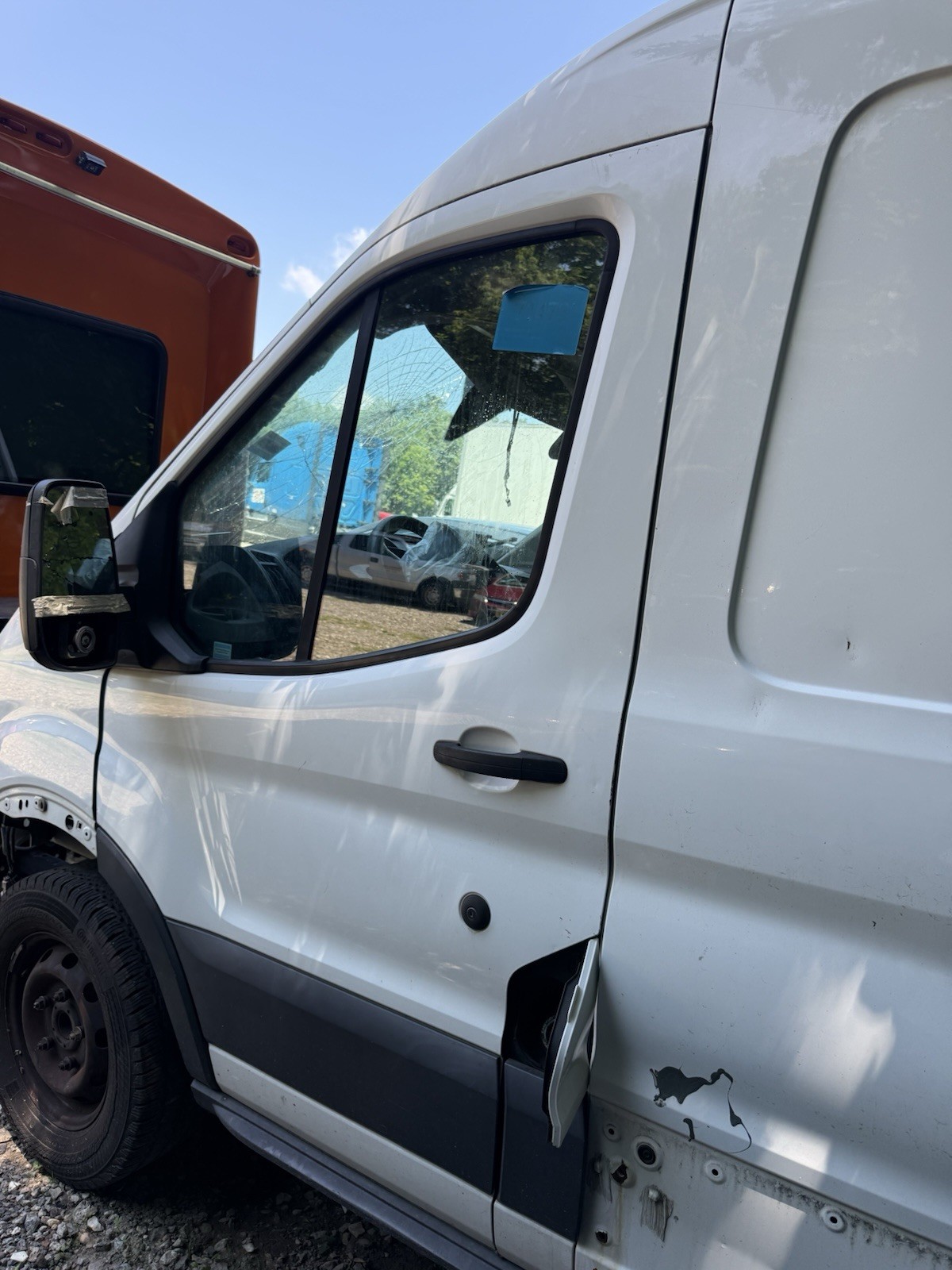 2015-17 Ford Transit 250 350 Driver Left Front Door Complete OEM White Color