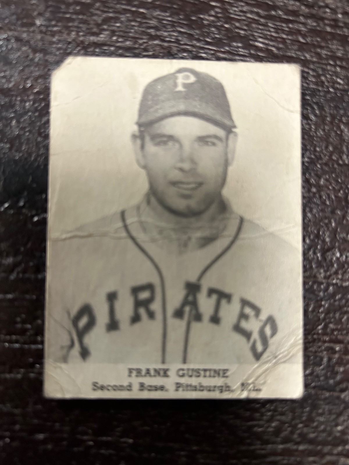 1947 Tip Top Bread Frank Gustine Pittsburgh Pirates creases 1947 Tip Top Bread Frank Gustine Pittsburgh Pirates creases