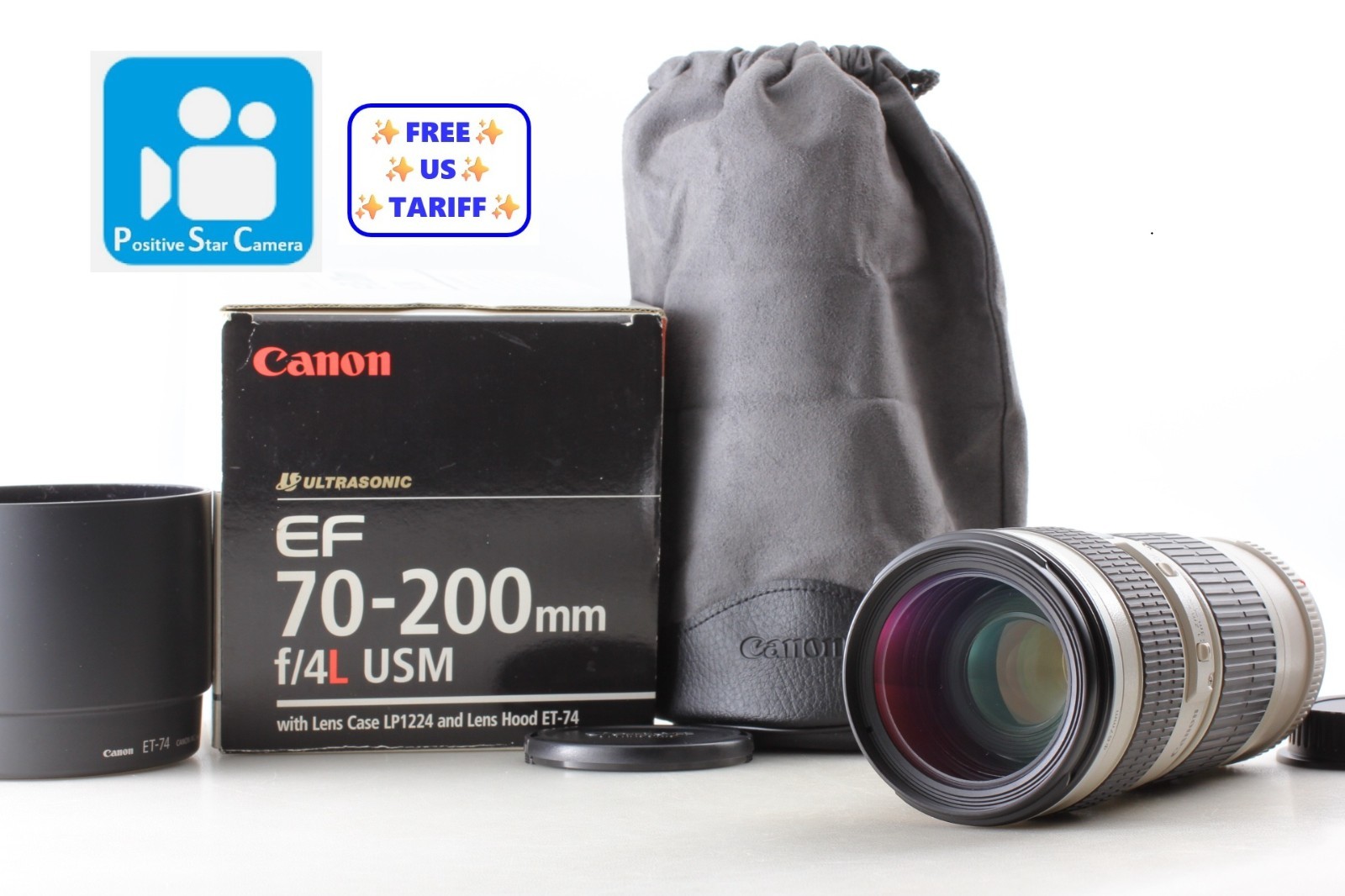 🎦VIDEO👀✨Almost Unused✨ Canon EF 70-200mm f/4 L USM From JAPAN