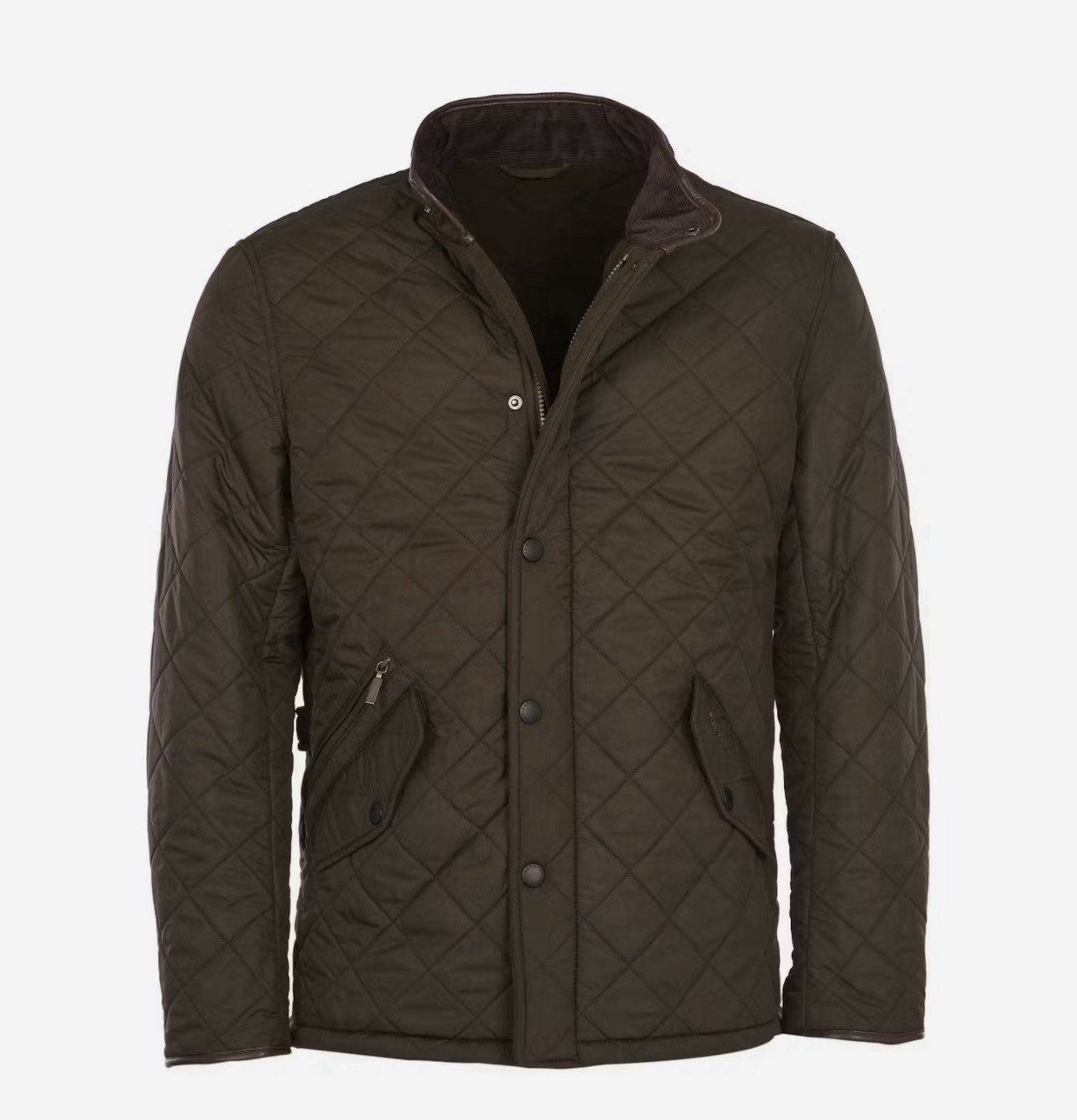 Barbour Men\'s Powell Quilted Jacket Olive Size Large NEW W TAGS