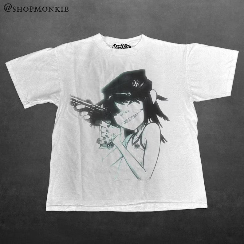 Gorillaz Noodle Vintage Grunge Y2K Graphic T-Shirt S-5XL