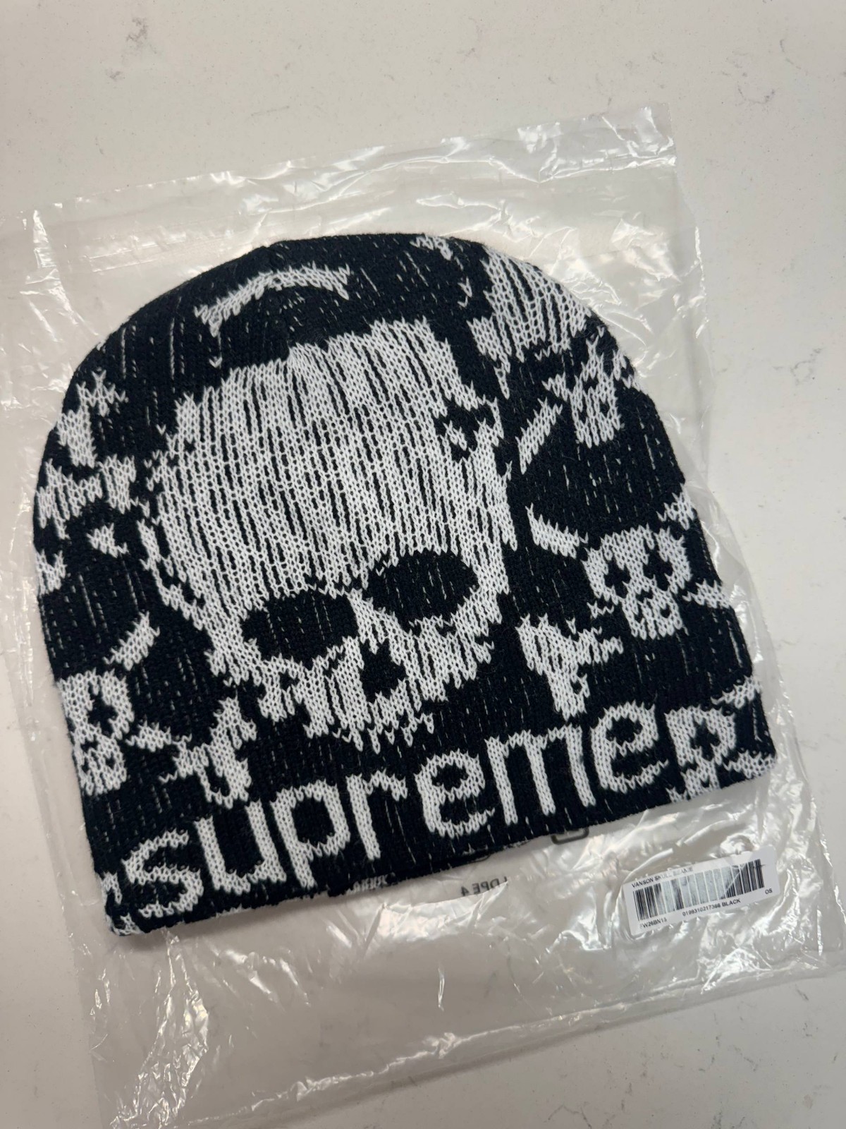 Supreme Vanson Leathers Skull Beanie Black Supreme Fall Winter 2026