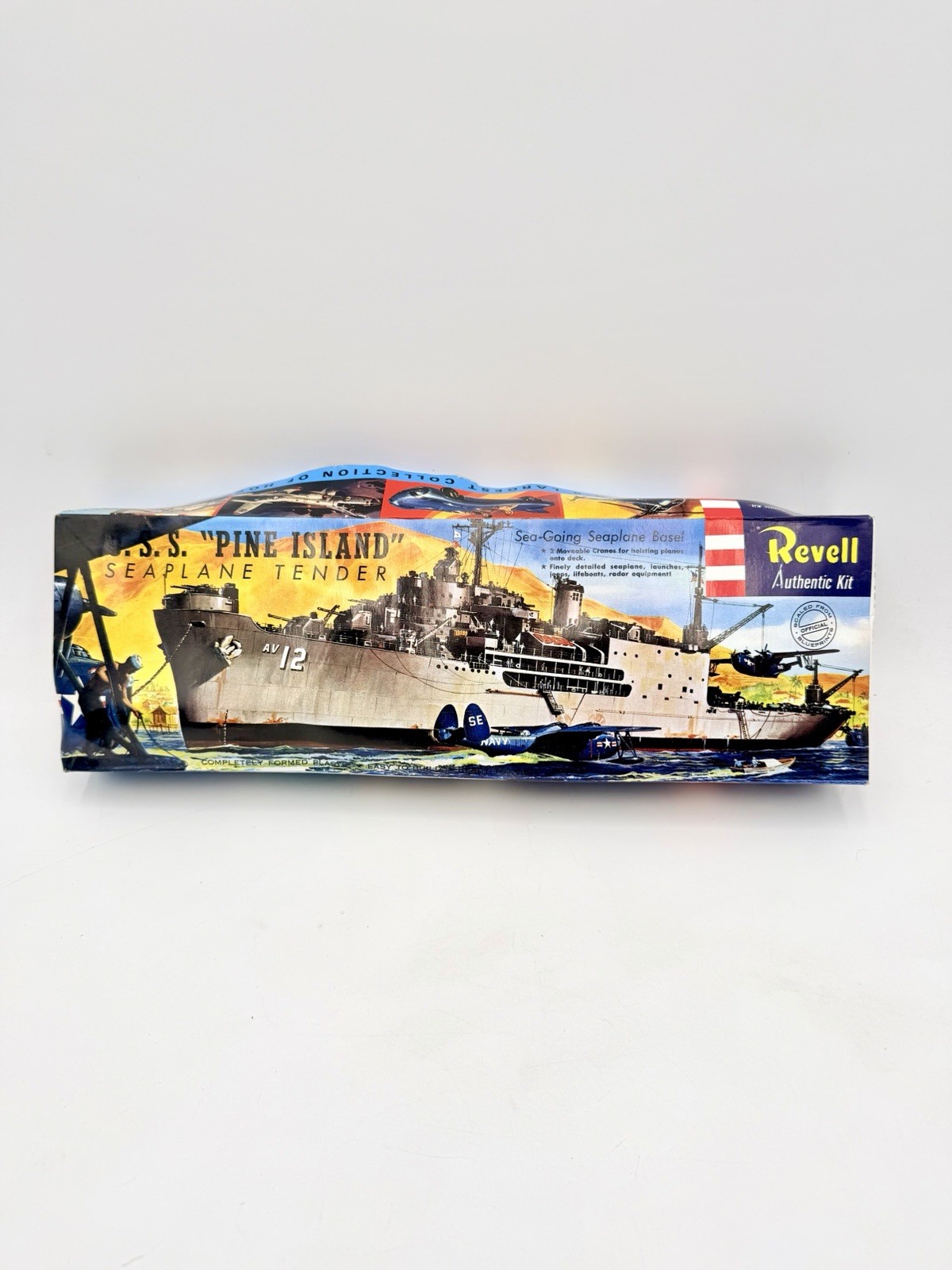 VTG Revell H-362:169 USS Pine Island Seaplane Tender Kit 1/424 Sealed Parts READ VTG Revell H-362:169 USS Pine Island Seaplane Tender Kit 1/424 Sealed Parts READ