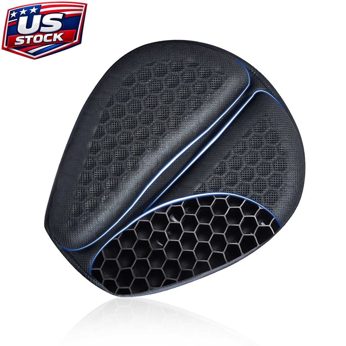 Foldable Motorcycle Gel Seat Cushion, Large 3D Breathable Pad for Long Rides Foldable Motorcycle Gel Seat Cushion, Large 3D Breathable Pad for Long Rides