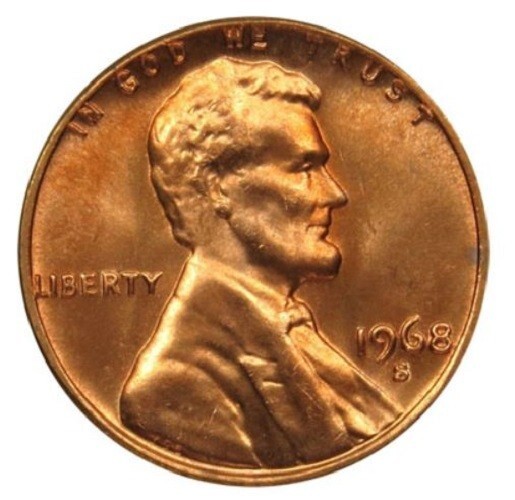 1968 S Lincoln Memorial Cent Uncirculated US Mint 1968 S Lincoln Memorial Cent Uncirculated US Mint