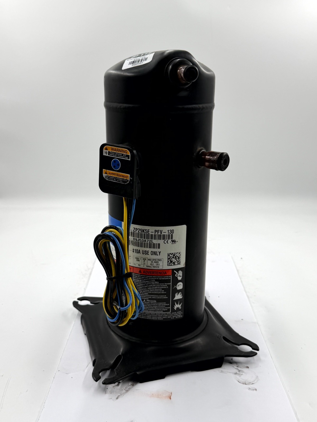 Copeland ZP29K5E-PFV-130 Scroll Compressor 2.5-Ton 208-230V 1PH 31100 BTU R-410A