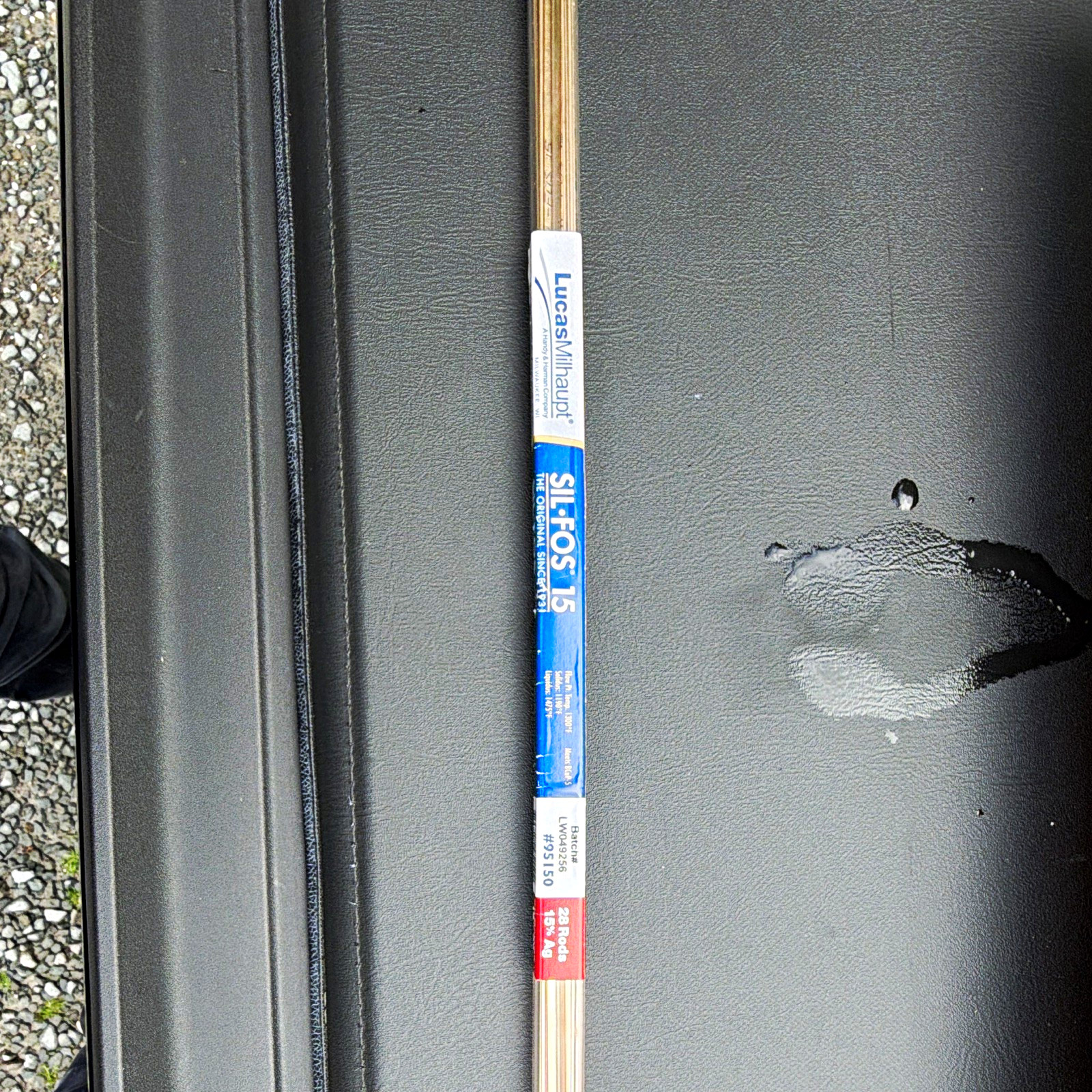 Lucas-Milhaupt Sil-Fos 15 Silver Solder Rods 1/16 in 27 Rod 95150 missing 1 rod Lucas-Milhaupt Sil-Fos 15 Silver Solder Rods 1/16 in 27 Rod 95150 missing 1 rod