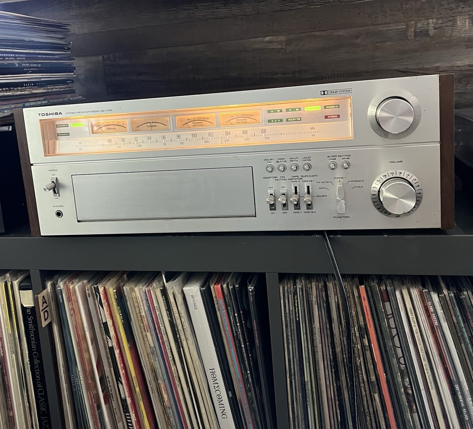 VINTAGE TOSHIBA SA-7100 HIGH POWERED STEREO RECEIVER EXCELLENT MADE IN JAPAN