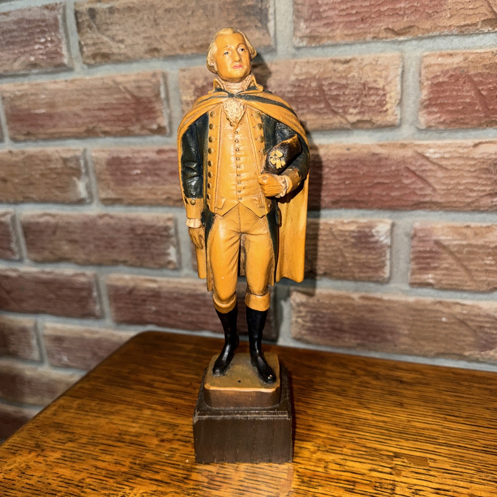Vintage ANRI Woodcarving George Washington. Albert Petitto 51/1000 Italy Art COA