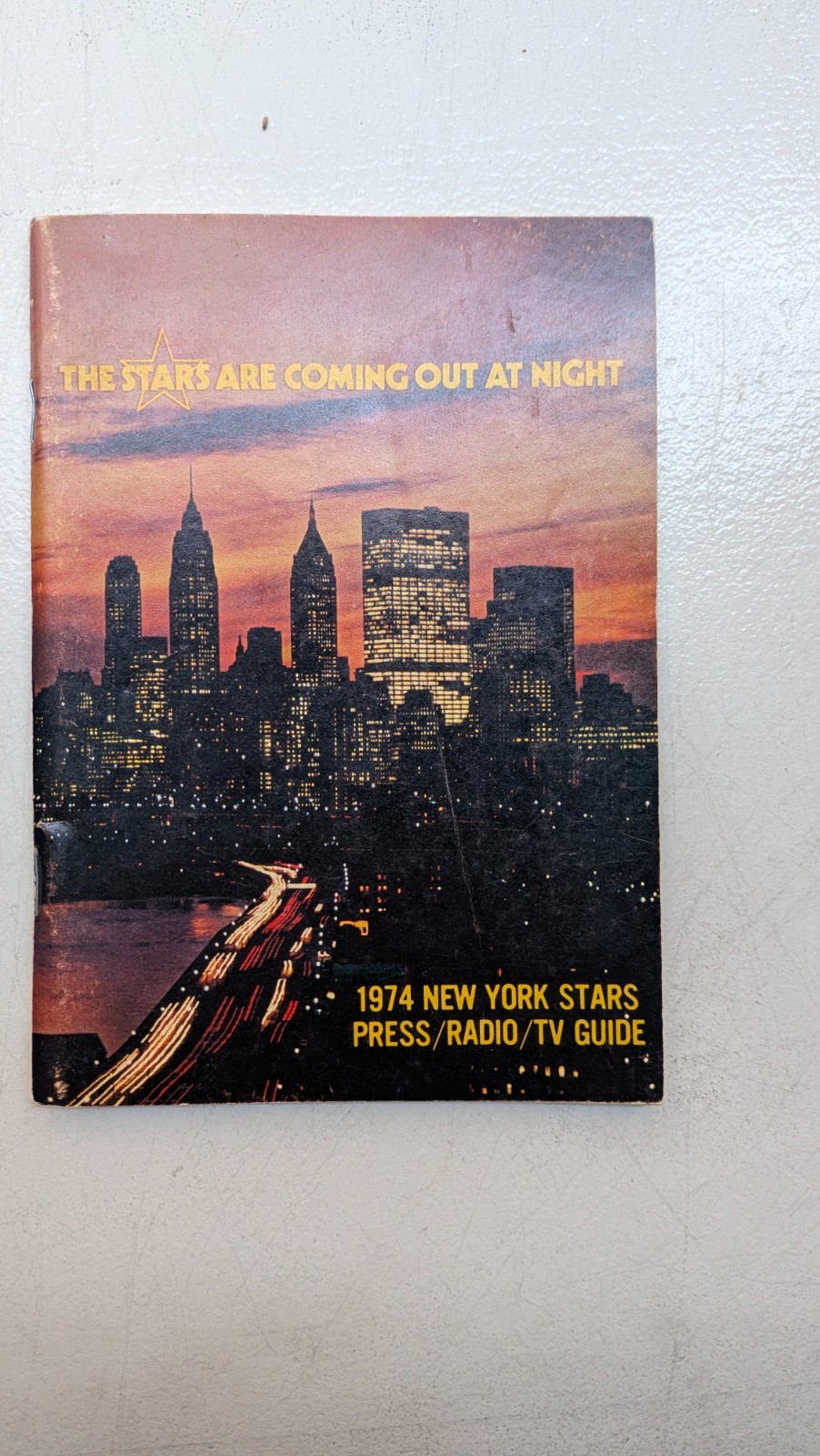 New York Stars 1974 Press Radio TV Guide WFL Football Media Guide New York Stars 1974 Press Radio TV Guide WFL Football Media Guide