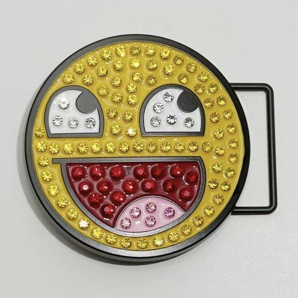 Y2K Epic Face Internet Meme Rhinestone Belt Buckle 2000s Emo Scene Punk Novelty