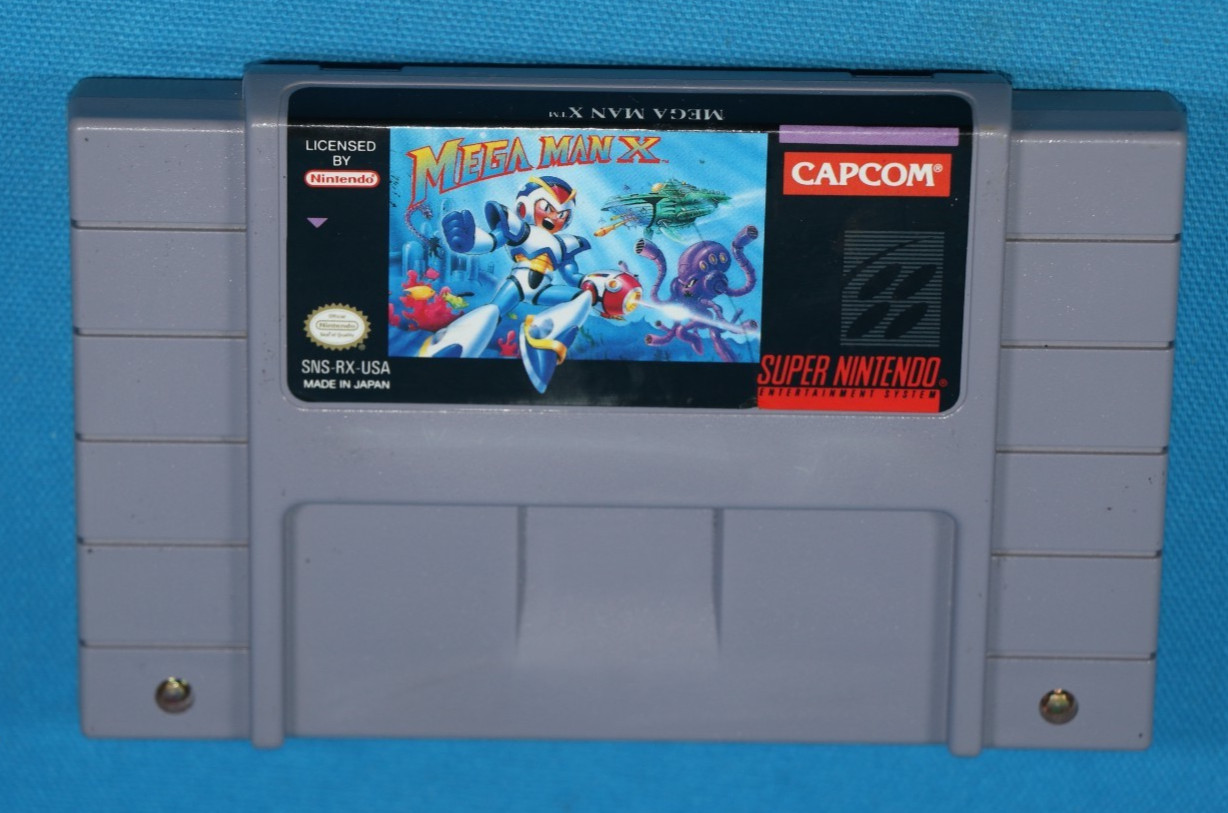SUPER NINTENDO SNES MEGA MAN X GAME CARTRIDGE ONLY CLEAN PINS PLAY TESTED EX