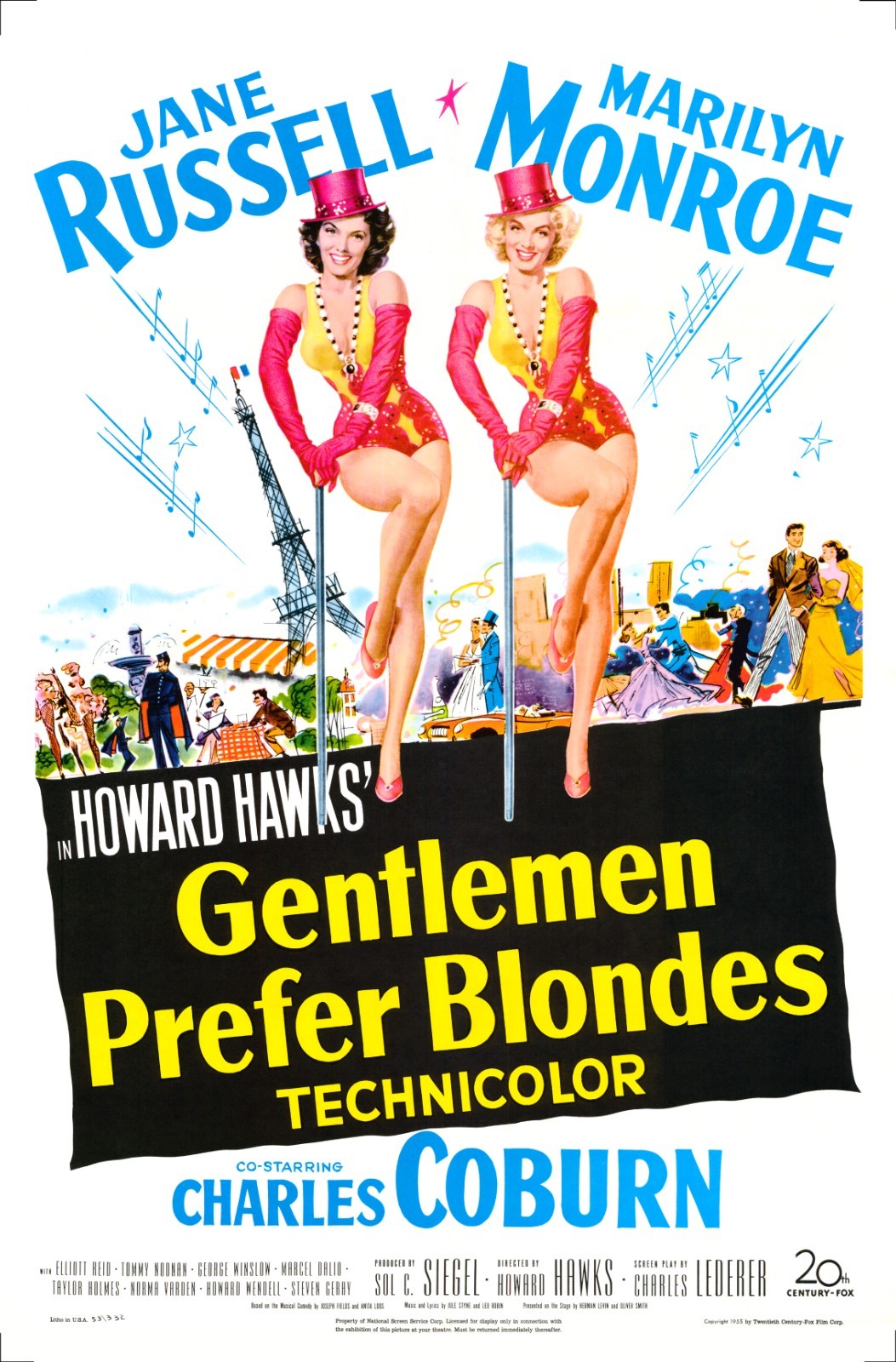 GENTLEMEN PREFER BLONDES (1953) - one sheet 27\