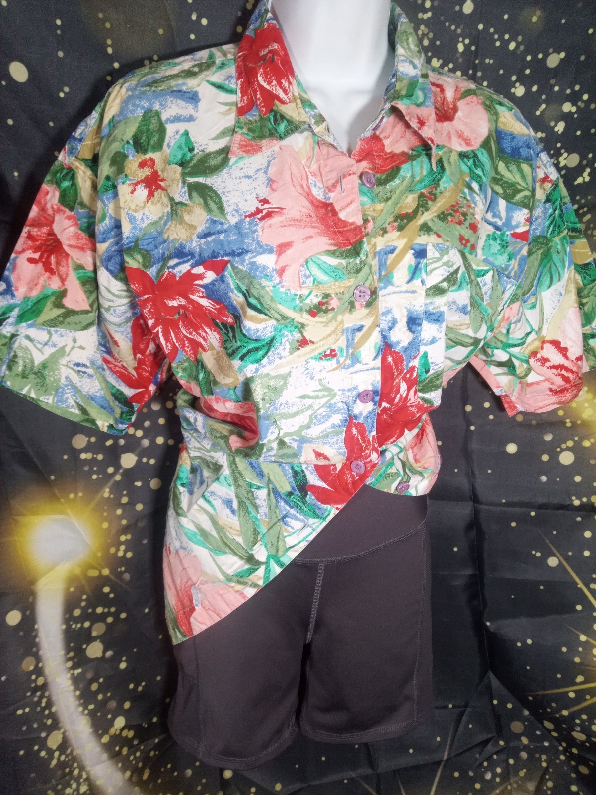 True Vintage 80s moms button up floral abstract 100% cotton size 18/20 VENEZIA True Vintage 80s moms button up floral abstract 100% cotton size 18/20 VENEZIA