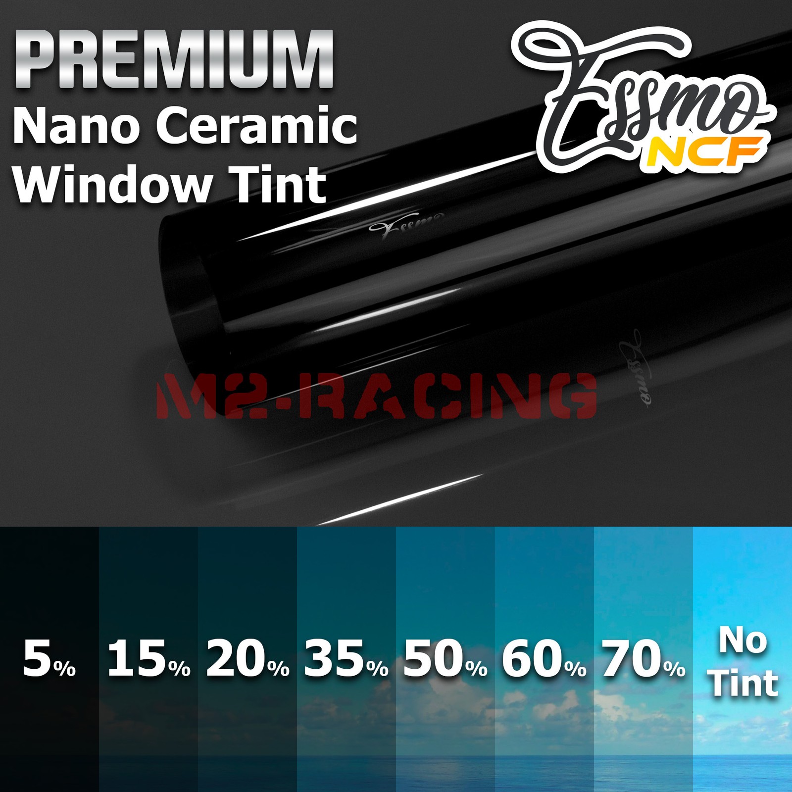 ESSMO Nano Ceramic Window Tint Film VLT UV Car Home Office Roll Heat Protection