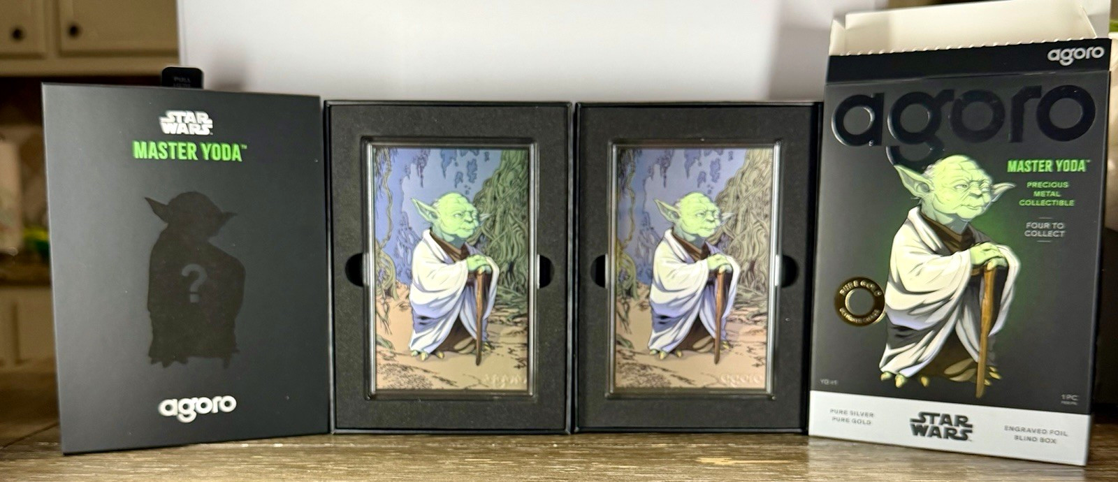 ⭐ AGORO STAR WARS YODA COLLECTIBLE SET — 2 PIECES — VARIOUS S/N ⭐