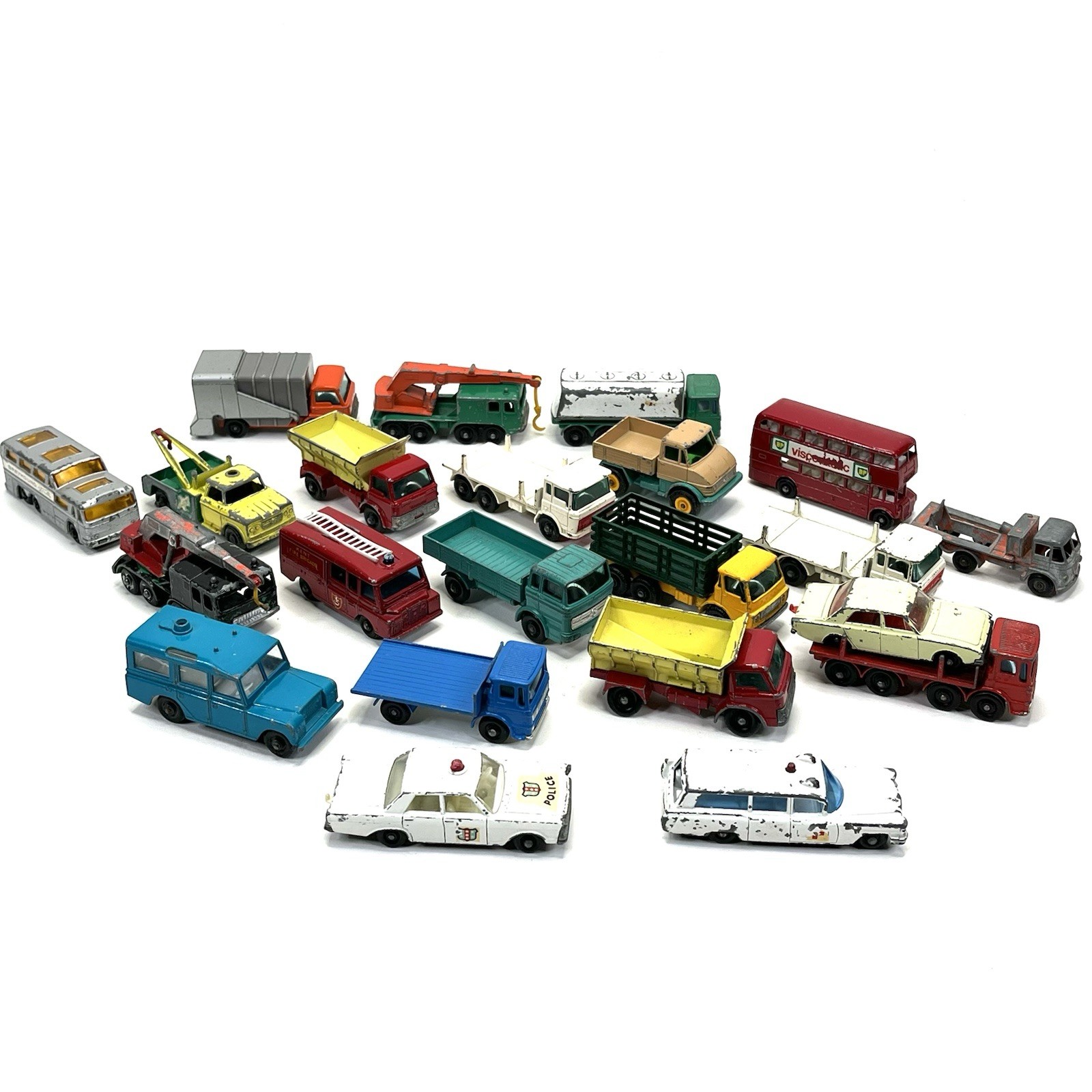 Vintage Matchbox Lesney Car Lot 22 Land Rover Greyhound Bus Truck 50’s 60’s 70’s