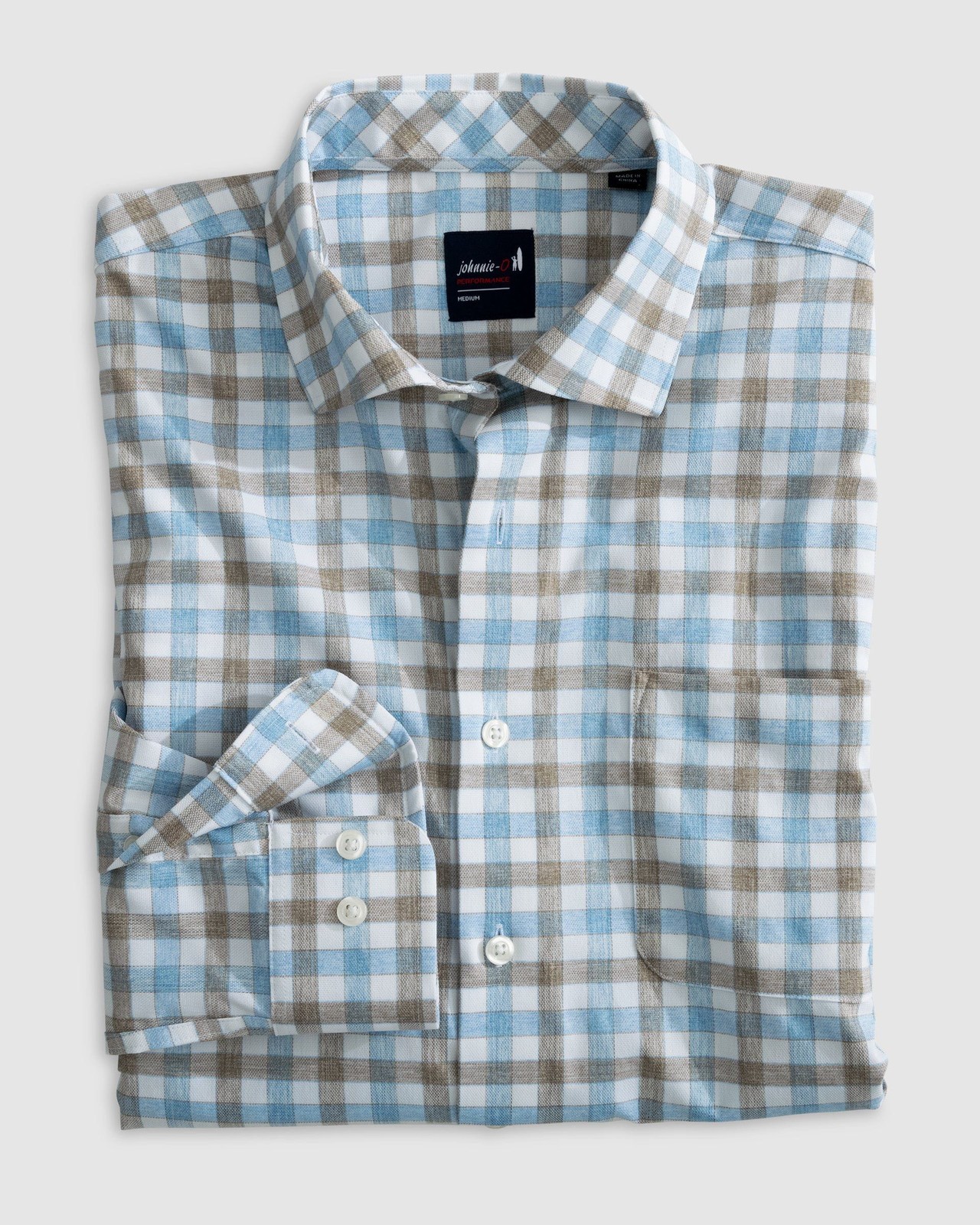 johnnie-O McArthur Performance Button Up Shirt Cabana