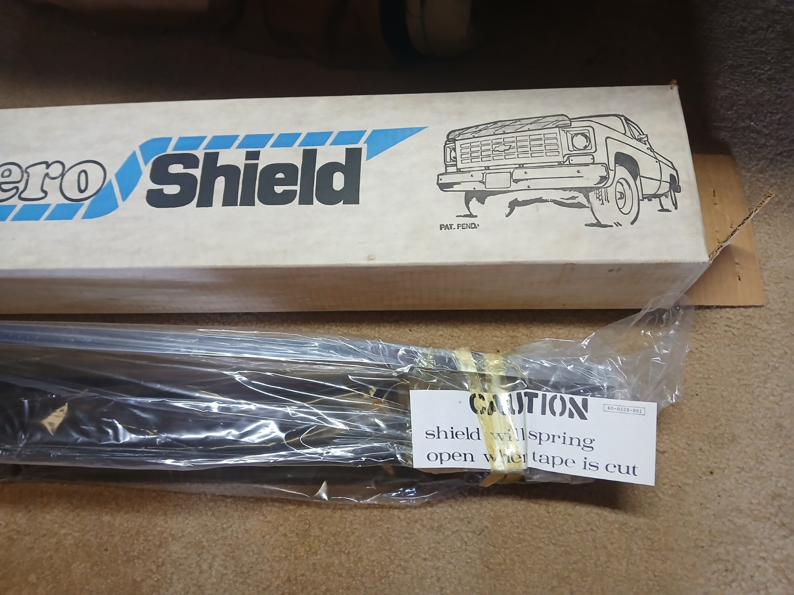 vintage NOS 80\'s Chevrolet Aero Shield smoke hood bug deflector vintage NOS 80\'s Chevrolet Aero Shield smoke hood bug deflector
