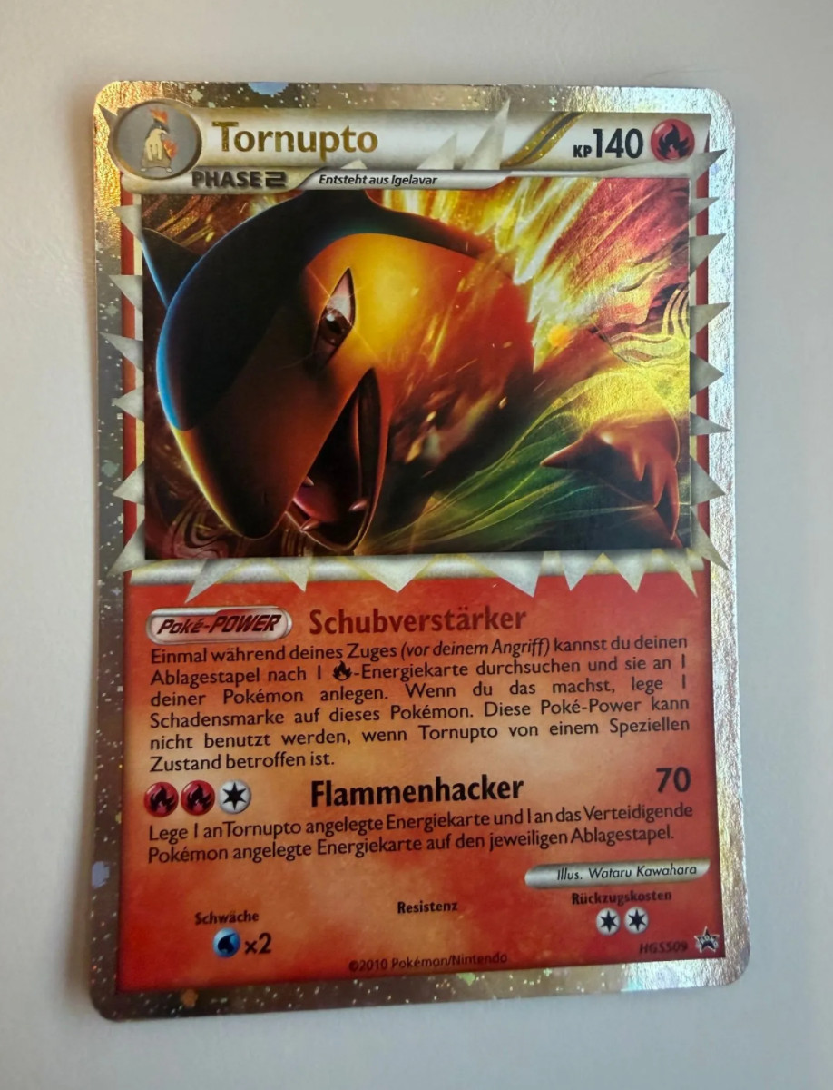 Typhlosion German Prime Holo HeartGold Black Star Promo, HGSS09, Tornupto Typhlosion German Prime Holo HeartGold Black Star Promo, HGSS09, Tornupto