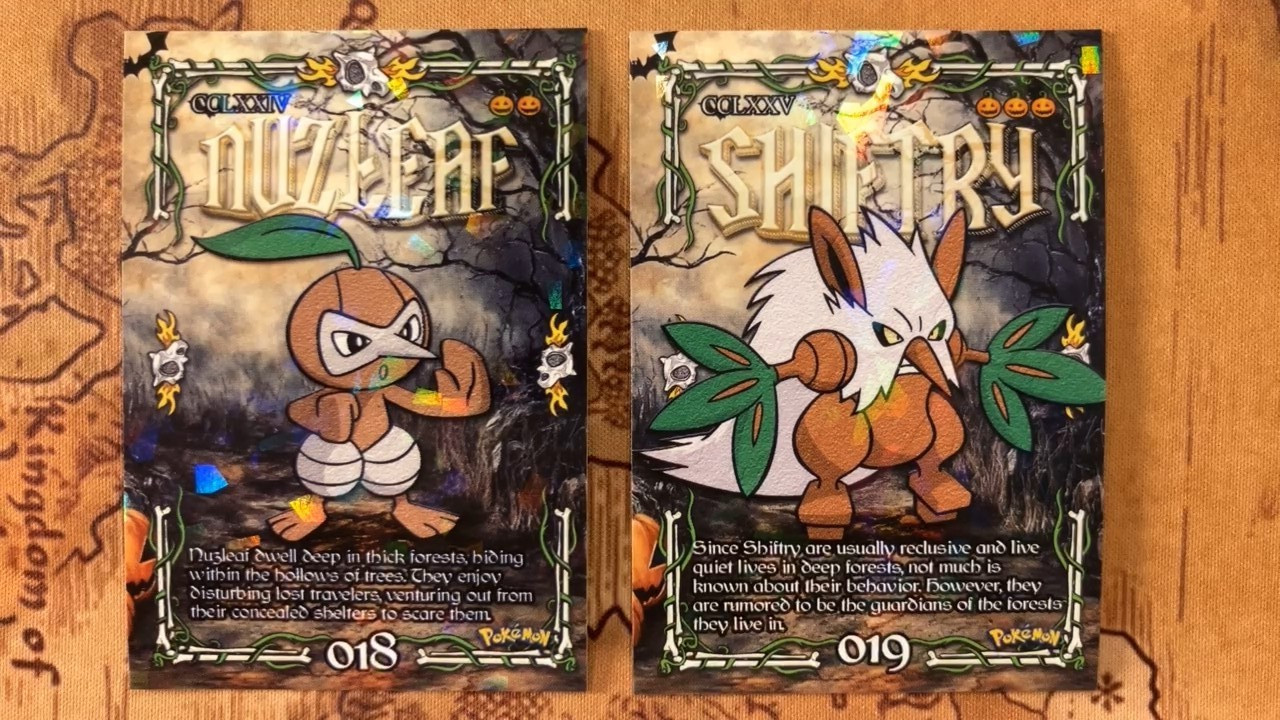Nuzleaf Shiftry Ice Holo Pokemon Prisma Halloween NonTCG -HW104 Nuzleaf Shiftry Ice Holo Pokemon Prisma Halloween NonTCG -HW104
